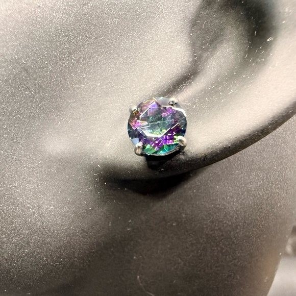 Mystic Topaz Stud Earrings - Picture 4 of 16